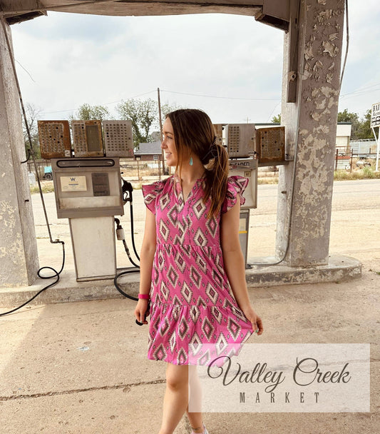 Pink Aztec Dress