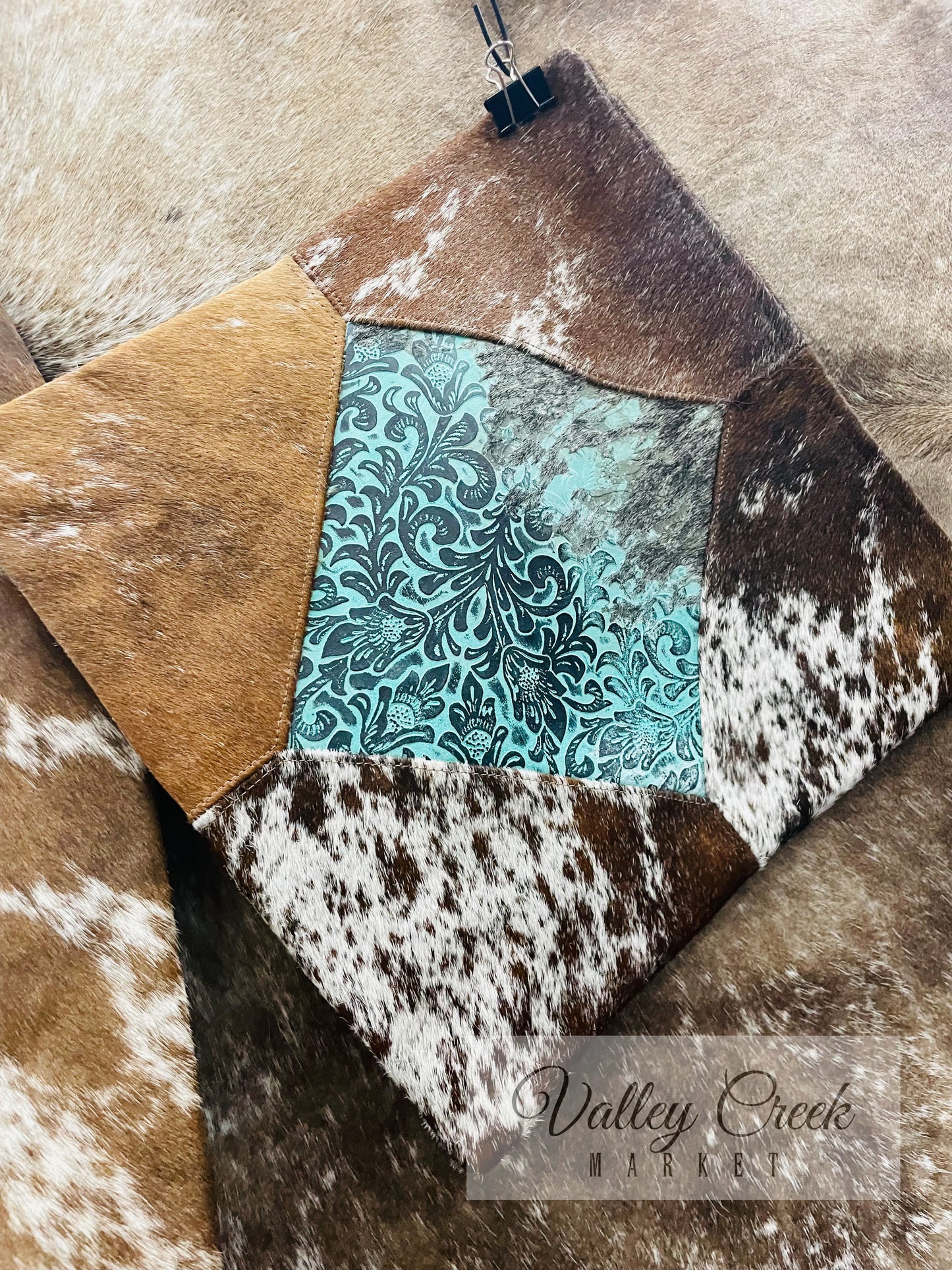 Distressed Turquoise Pillow Case