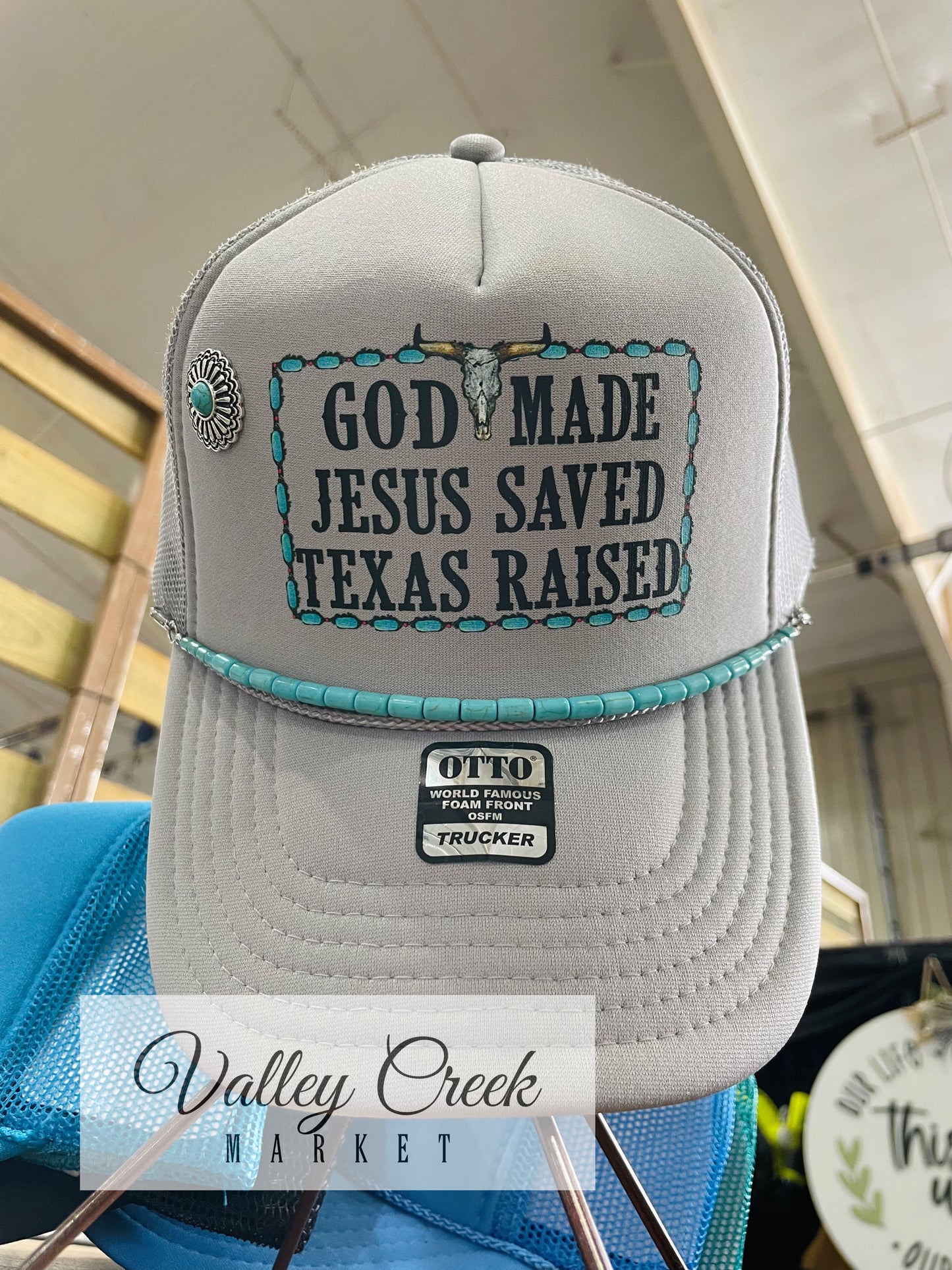 God Made Jesus Saved Trucker Cap