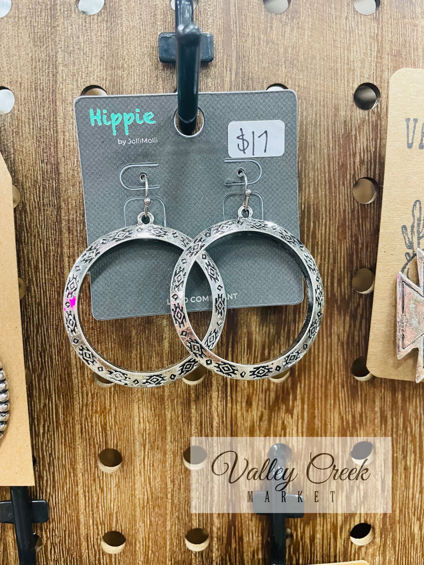 Engraved Hoop Earrings