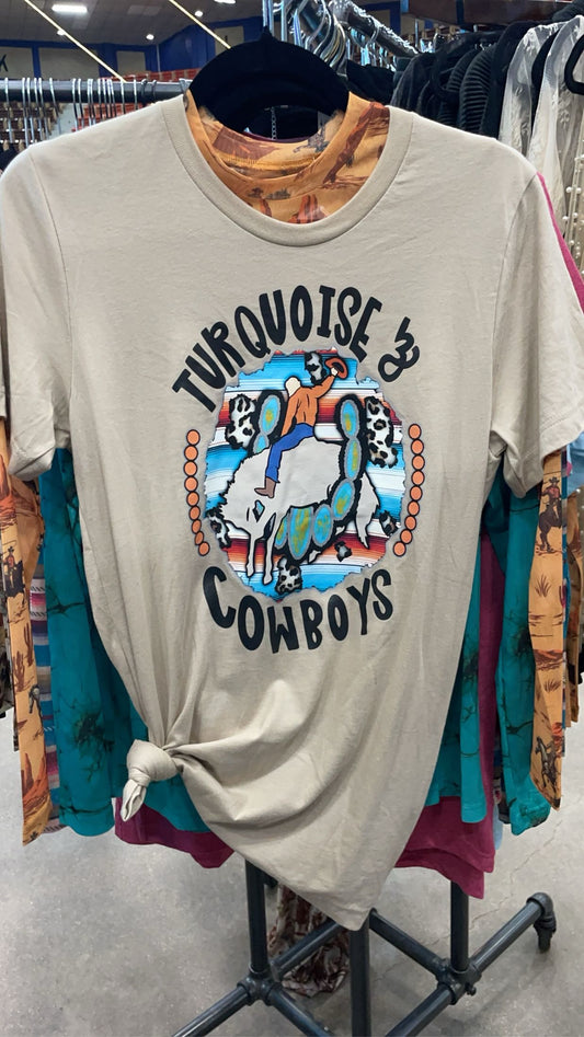 Turquoise & Cowboys Graphic Tee