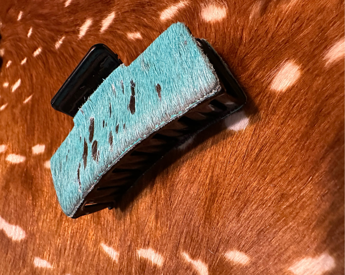 Turquoise Acid Wash Claw Clip
