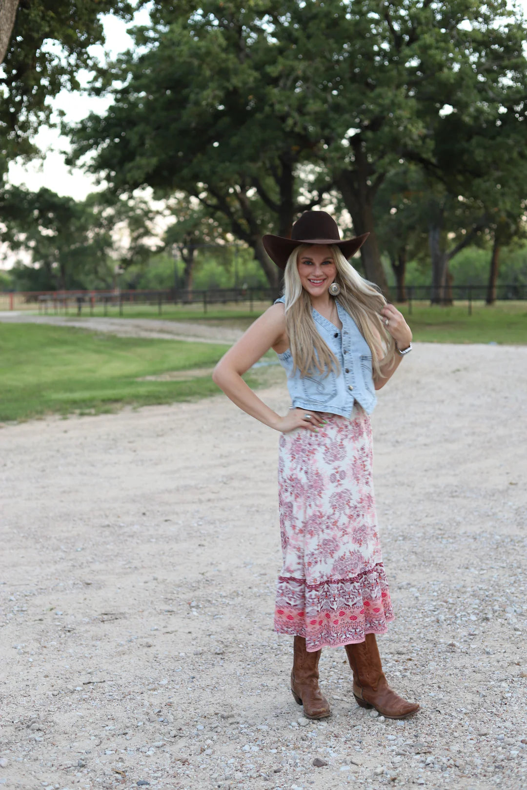 Denim Boot Stitch Vest