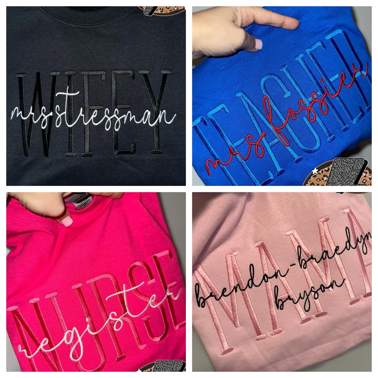 WIFEY custom embroidered sweatshirt