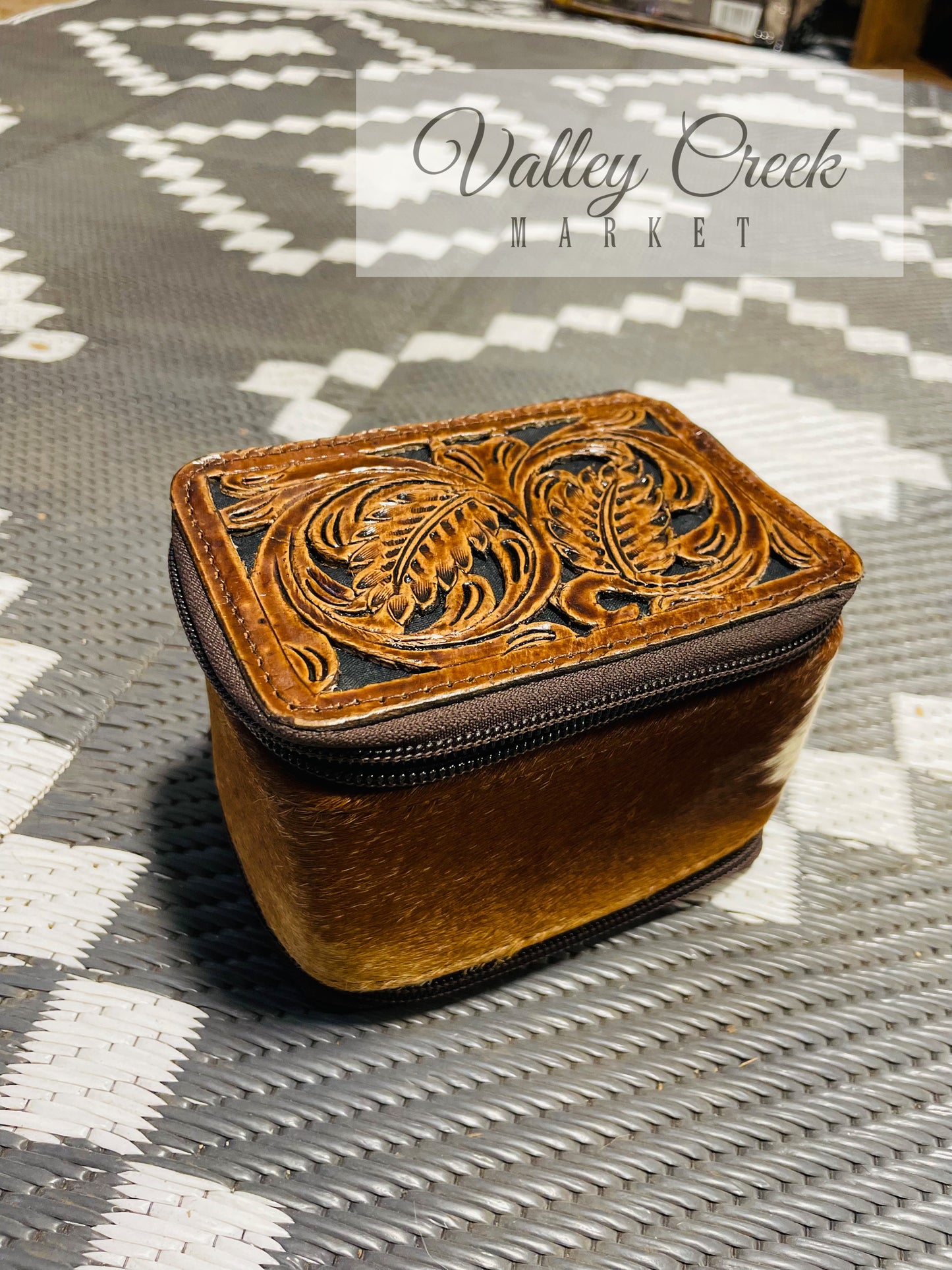 Small Rectangle Leather Jewelry Case