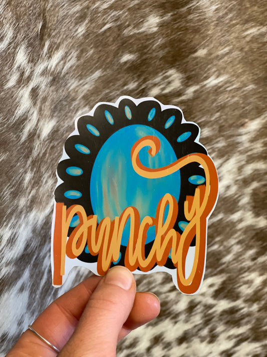 Punchy Turquoise Sticker