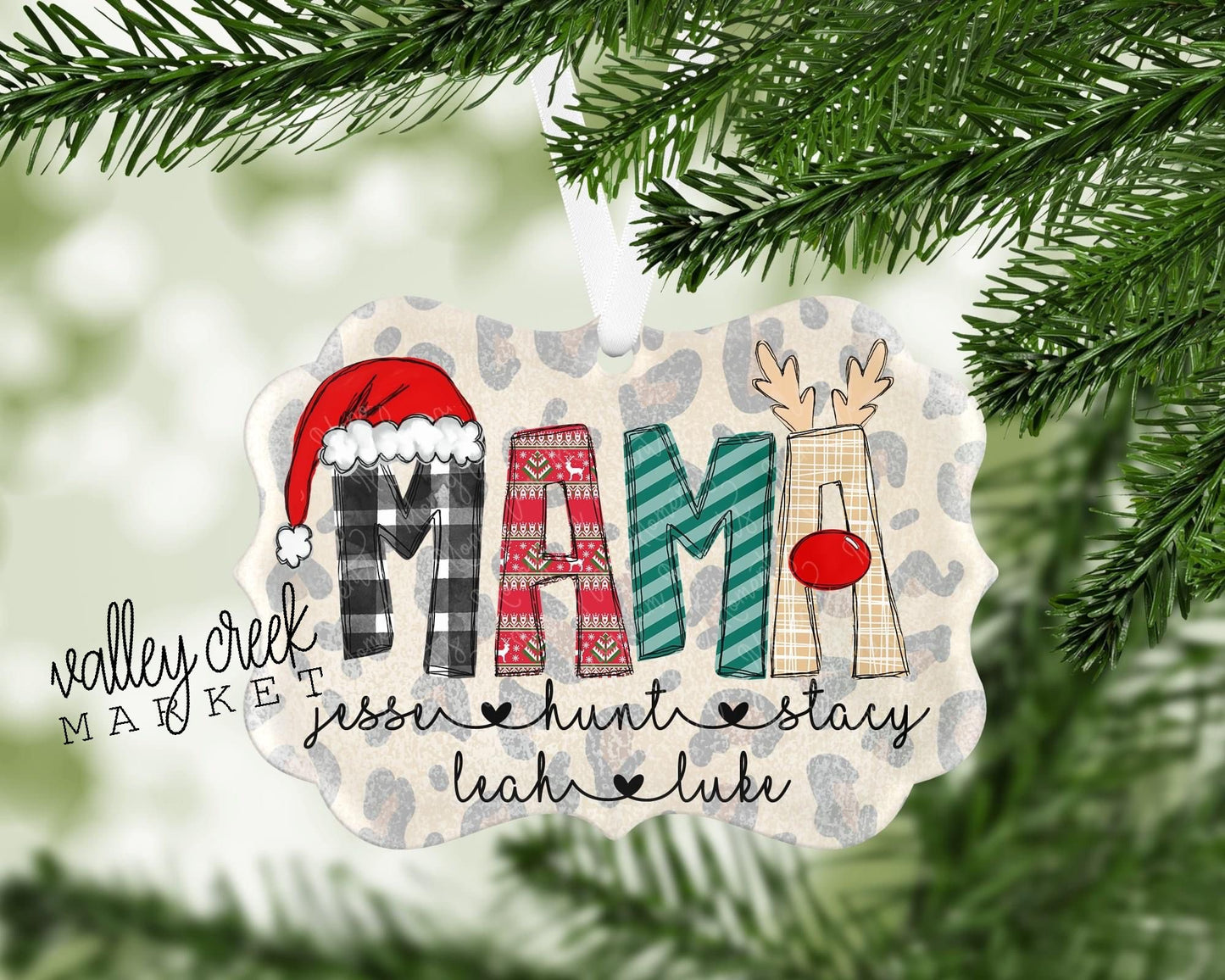 Christmas Alpha Mix Personalized Ornament