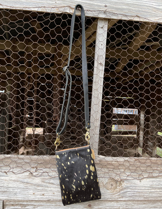 American Darling Black acid wash crossbody