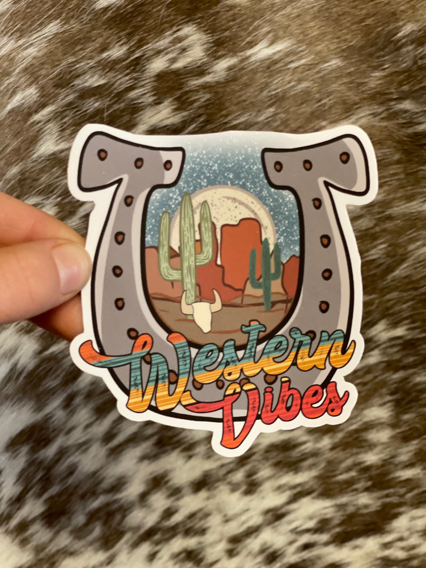 Western Vibes Horsehoe Sticker