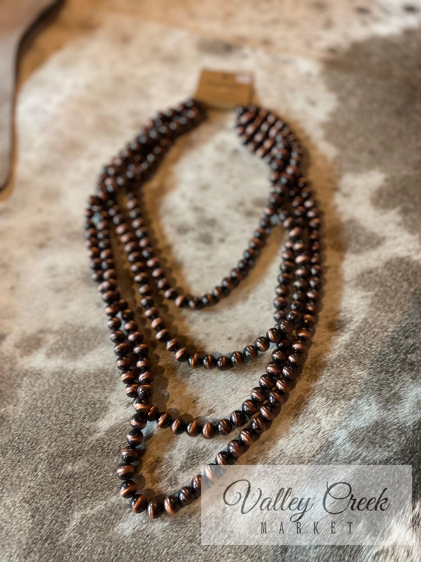 4 Strand Copper Beaded Necklace