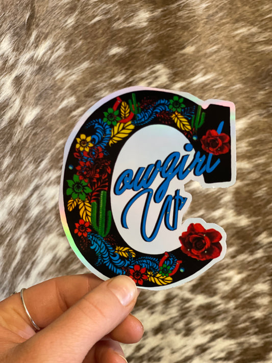 Cowgirl Up Sticker