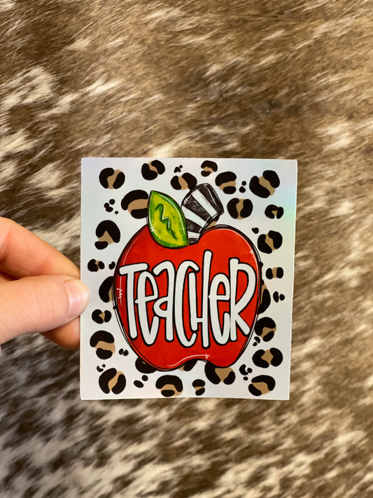 Teacher Apple Sticker