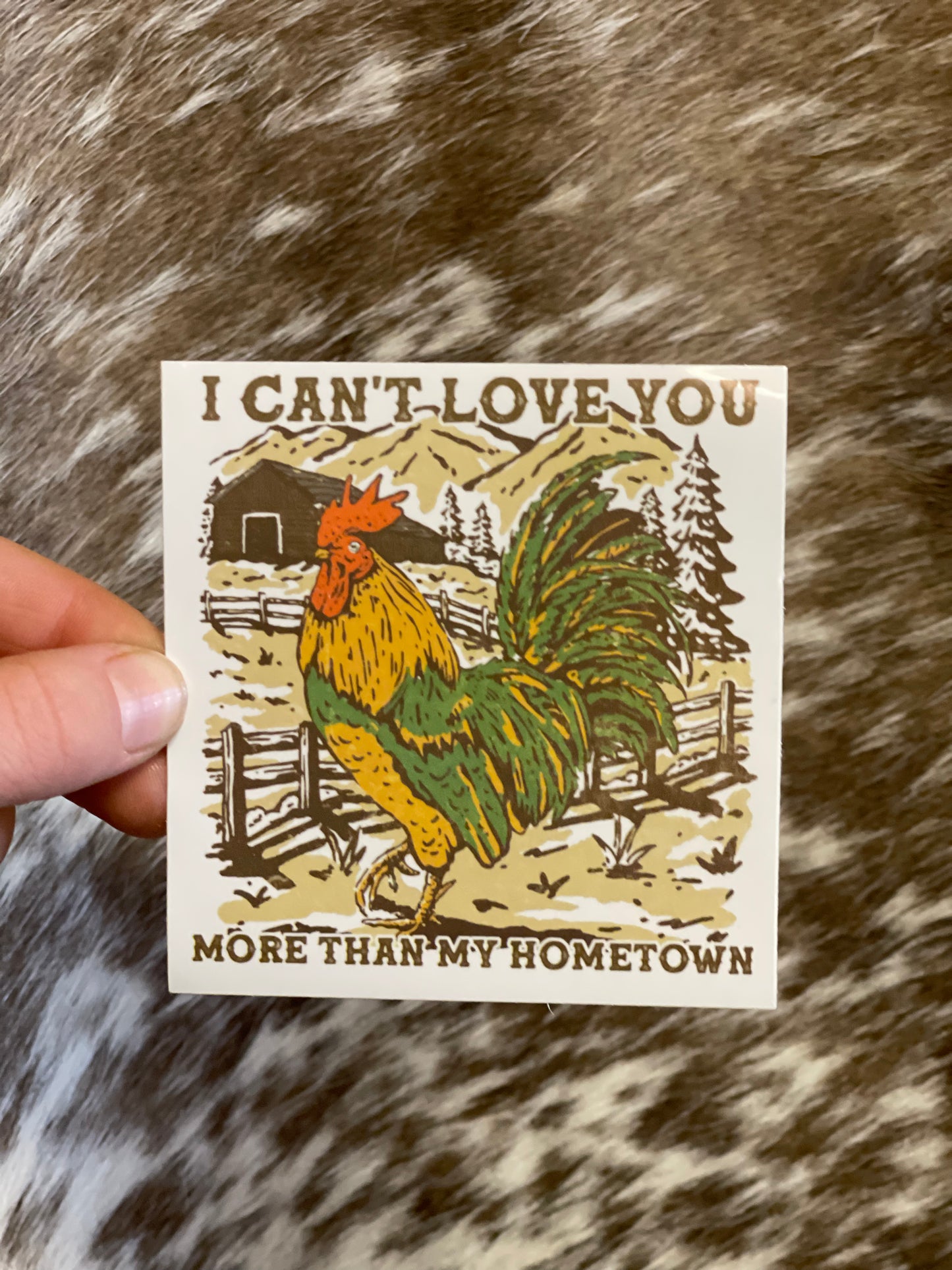 Can’t Love You More Than My Hometown Sticker