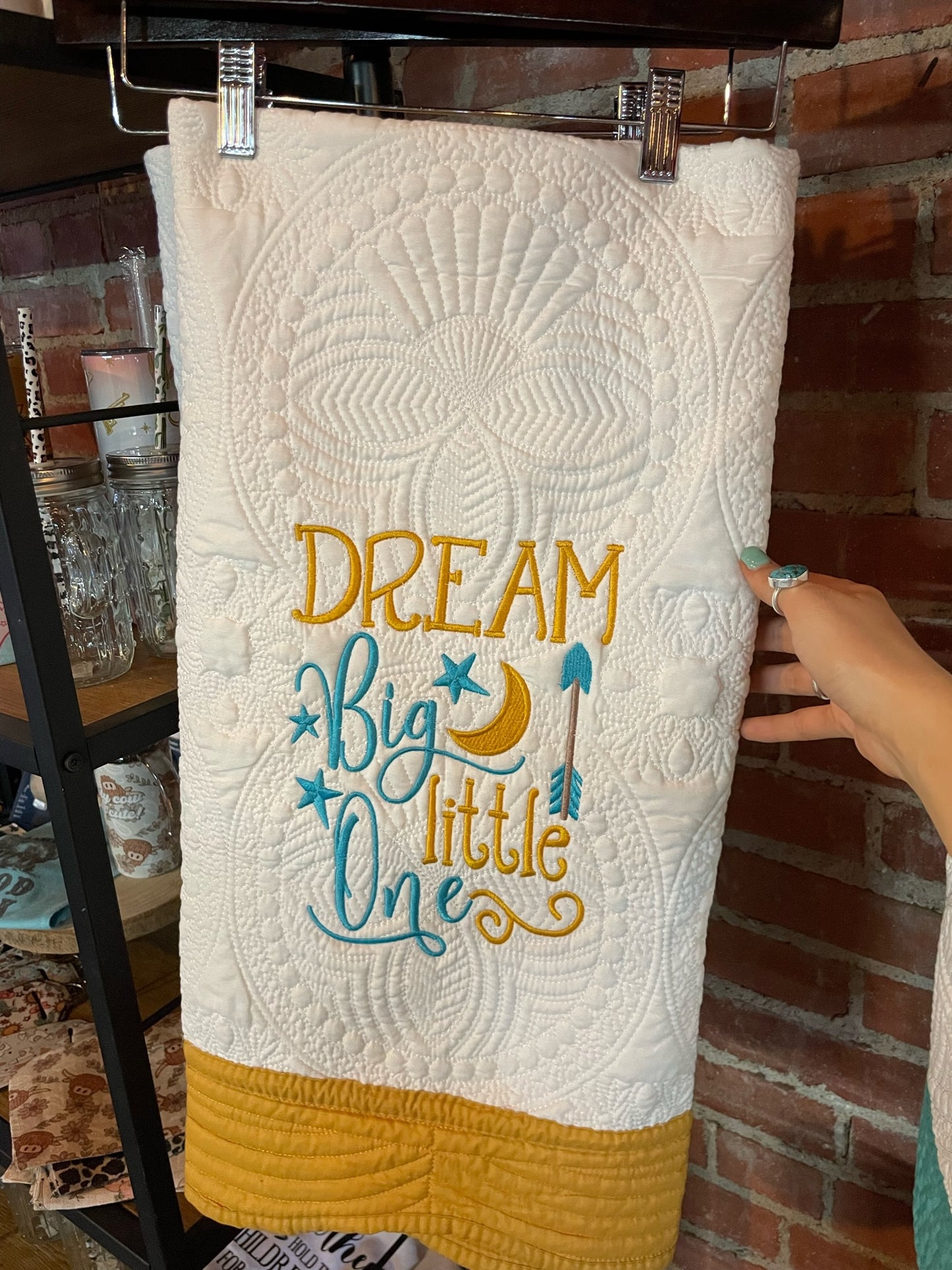 Dream Big Little One Heirloom Baby Blanket Quilt