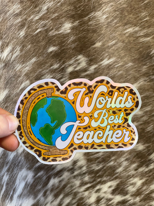 Worlds Best Teacher Sticker