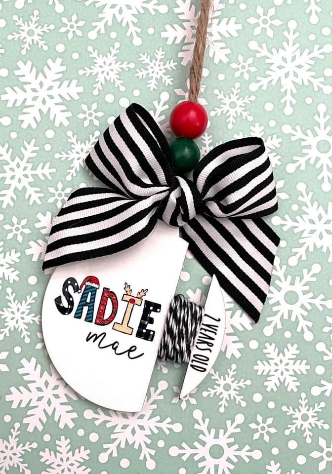 Christmas Alpha Mix Personalized Ornament