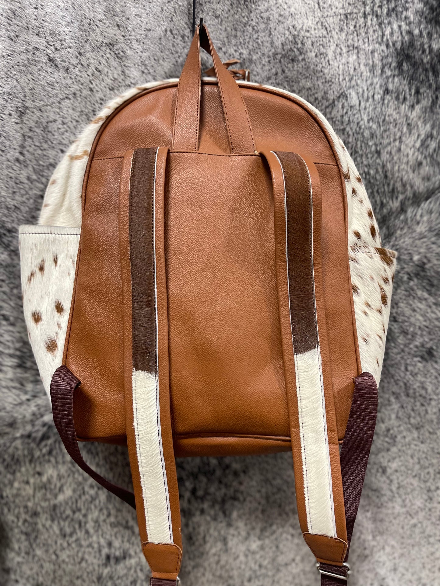 Large Tan Cowhide Backpack
