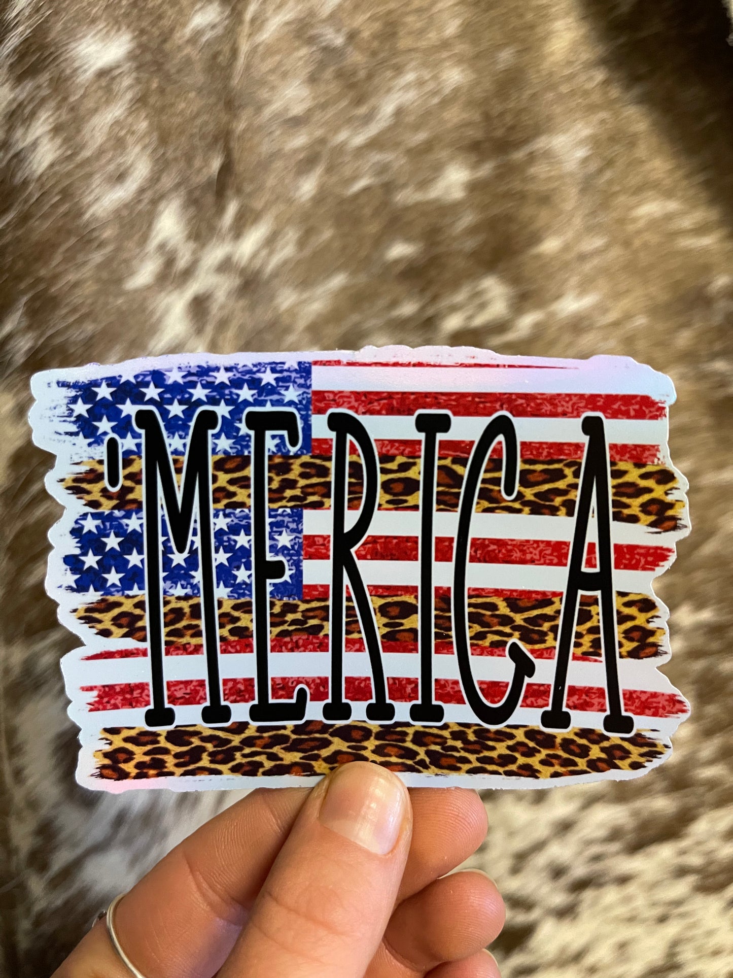 Merica Flag Sticker