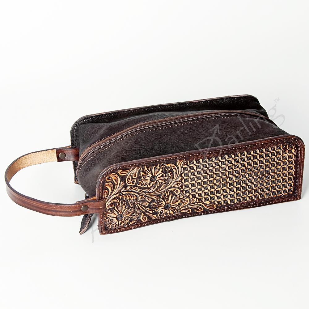 Tooled Leather Toiletry Bag by American Darling